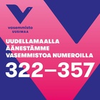 Vasemmistoliiton Eduskuntavaali ehdokkaat Uudellamaalla numeroilla 322-357 Äänestä #SinäPäätät