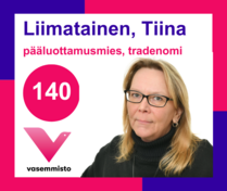 Ehdokas Kuntavaalit Lohja
Liimatainen, Tiina, pääluottamusmies, tradenomi