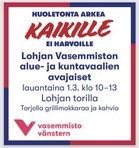 Alue- ja kuntavaalien avajaistet Lohjan torilla