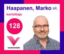Ehdokas Kuntavaalit Lohja
Haapanen, Marko, kartoittaja