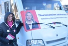 Tiina Liimatainen vaalikiertueella 