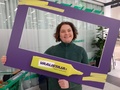 Eduskuntavaaliehdokas Birgit Aittakumpu Lohjan Prismassa Vaalistaja kampaijan merkeissä
